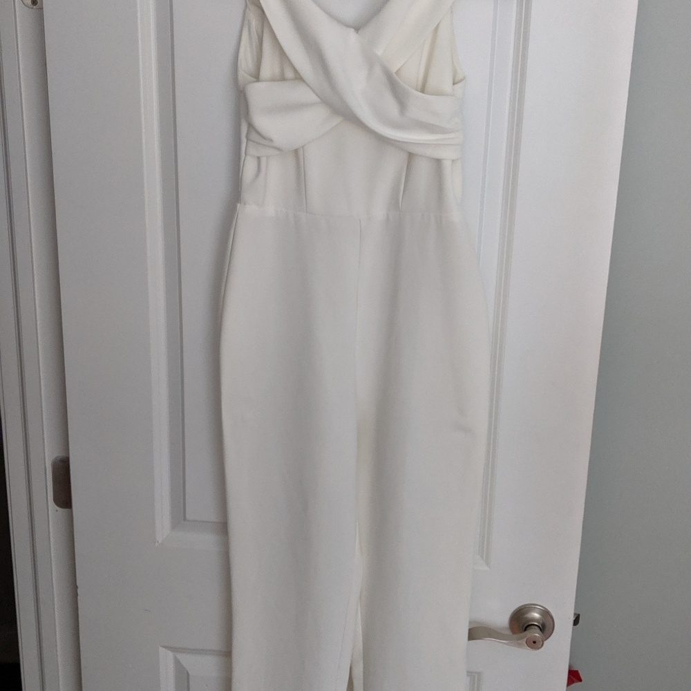 White off the shoulder romper